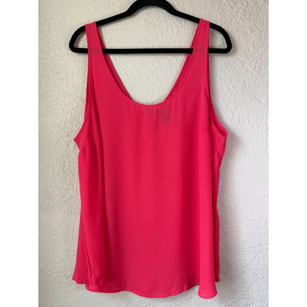 Torrid Coral Tank Top Sleeveless‎ V-Neck Plus Size Casual Blouse Size 2